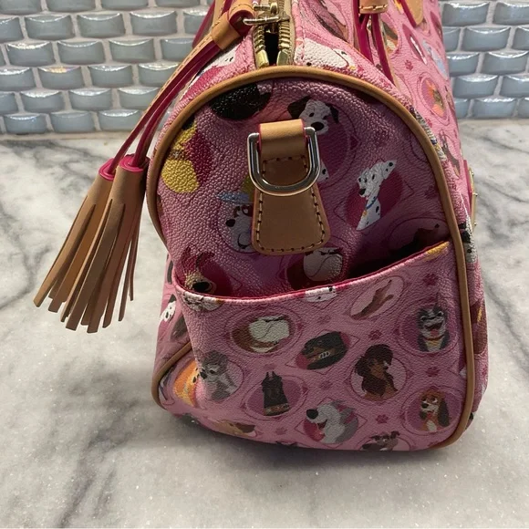 Dooney & Bourke Pink Disney dogs satchel - Picture 4 of 10